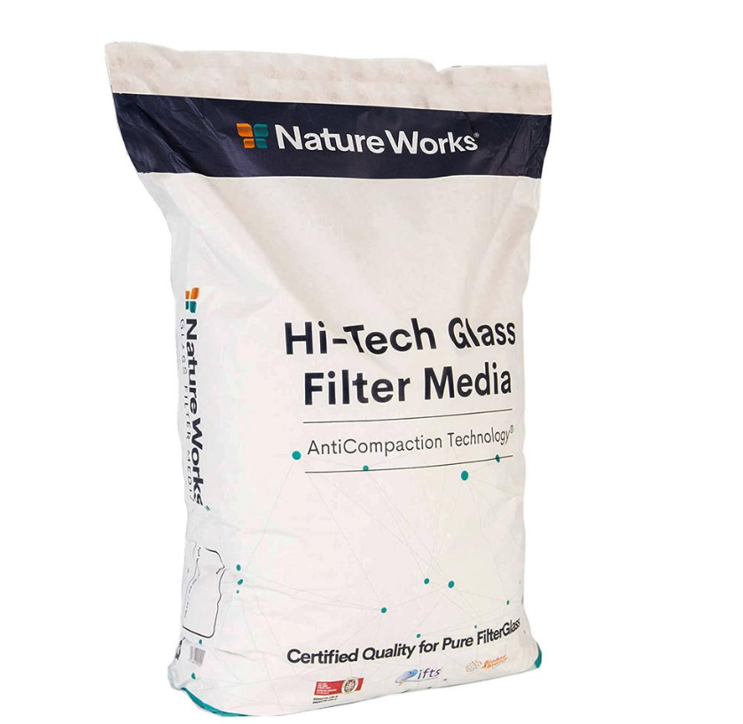 Sklené filtračné médium do pieskového filtra