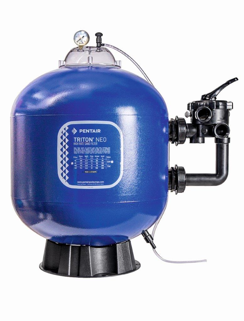 Pieskový filter so 6-cestným ventilom na spätný preplach